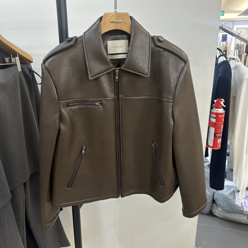 3 ANOTHER韓國直郵㊣女士新品25秋冬職業推薦人氣夾克皮革3 ANOTHER夾克