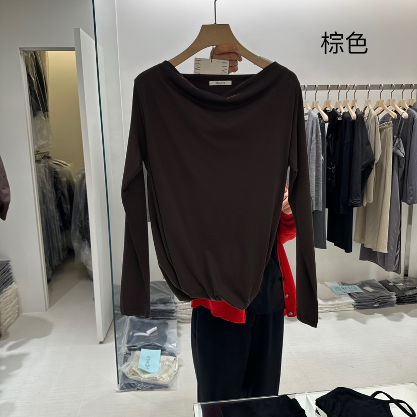 HAUTTE-P東大門㊣實拍女裝新款休閑時尚真品職業推薦長袖T恤HAUTTE長袖T恤圖色3