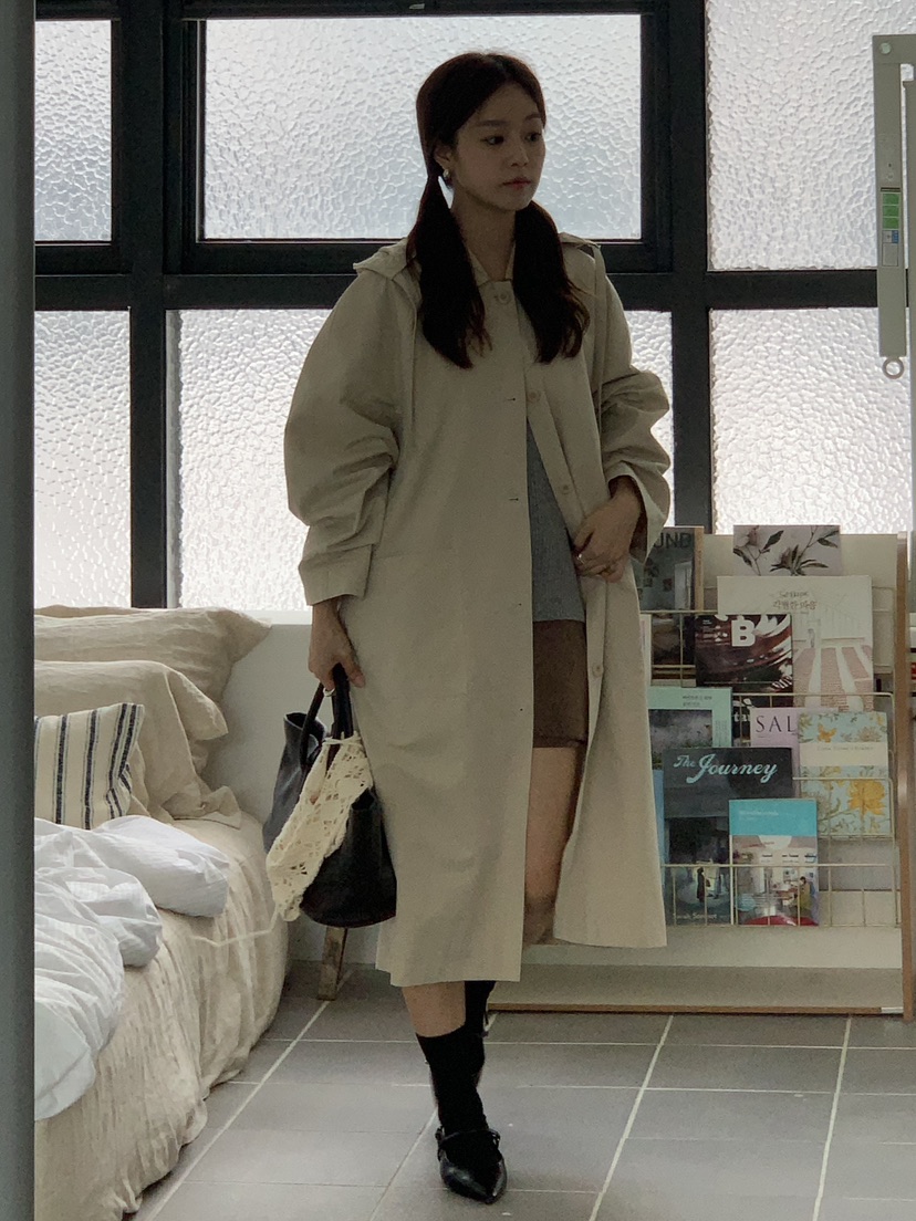 BAKING POWDER東大門㊣直郵女裝新品人氣職業真品長款風衣BAKING POWDER長款風衣