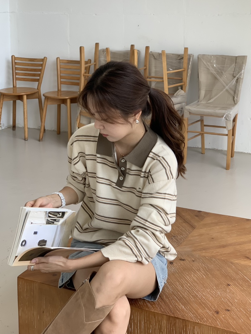 BAKING POWDER韓國直郵㊣女裝新款推薦休閑職業25秋冬針織衫BAKING POWDER針織衫