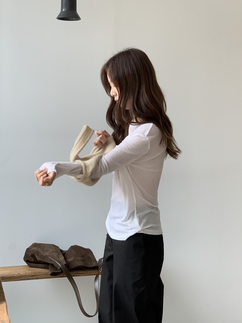 BAKING POWDER東大門㊣代購女裝新品真品25秋冬職業長袖T恤BAKING POWDER長袖T恤