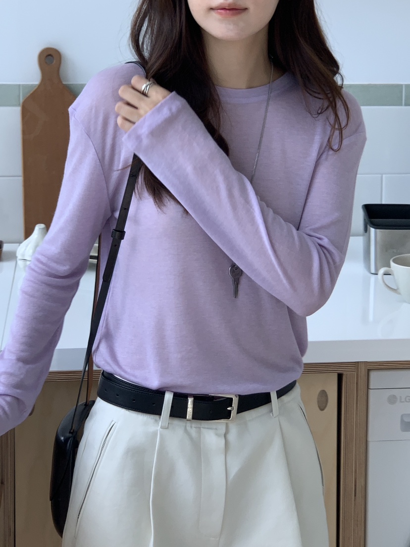 BAKING POWDER東大門㊣代購女裝新品真品25秋冬職業長袖T恤BAKING POWDER長袖T恤