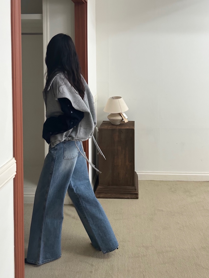 ME MO韓國代購㊣女裝新款休閑時尚人氣真品職業熱賣牛仔褲ME MO牛仔褲