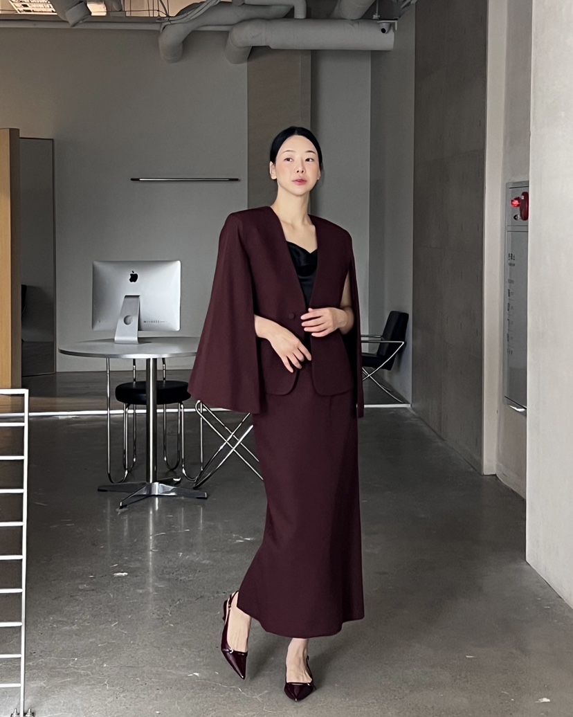 VERNI韓國直郵㊣女士新品時尚25秋冬休閑人氣真品推薦職業長裙VERNI長裙