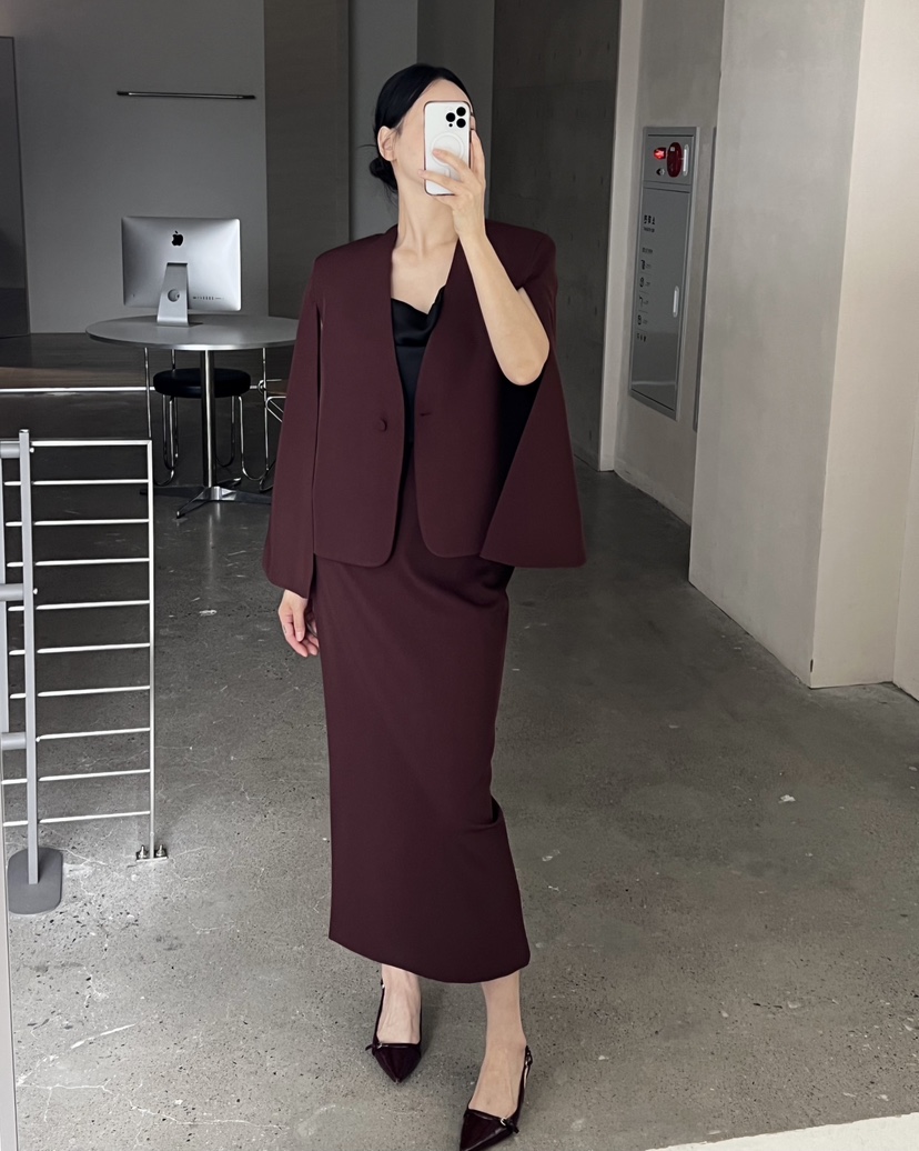 VERNI韓國直郵㊣女士新品時尚25秋冬休閑人氣真品推薦職業長裙VERNI長裙