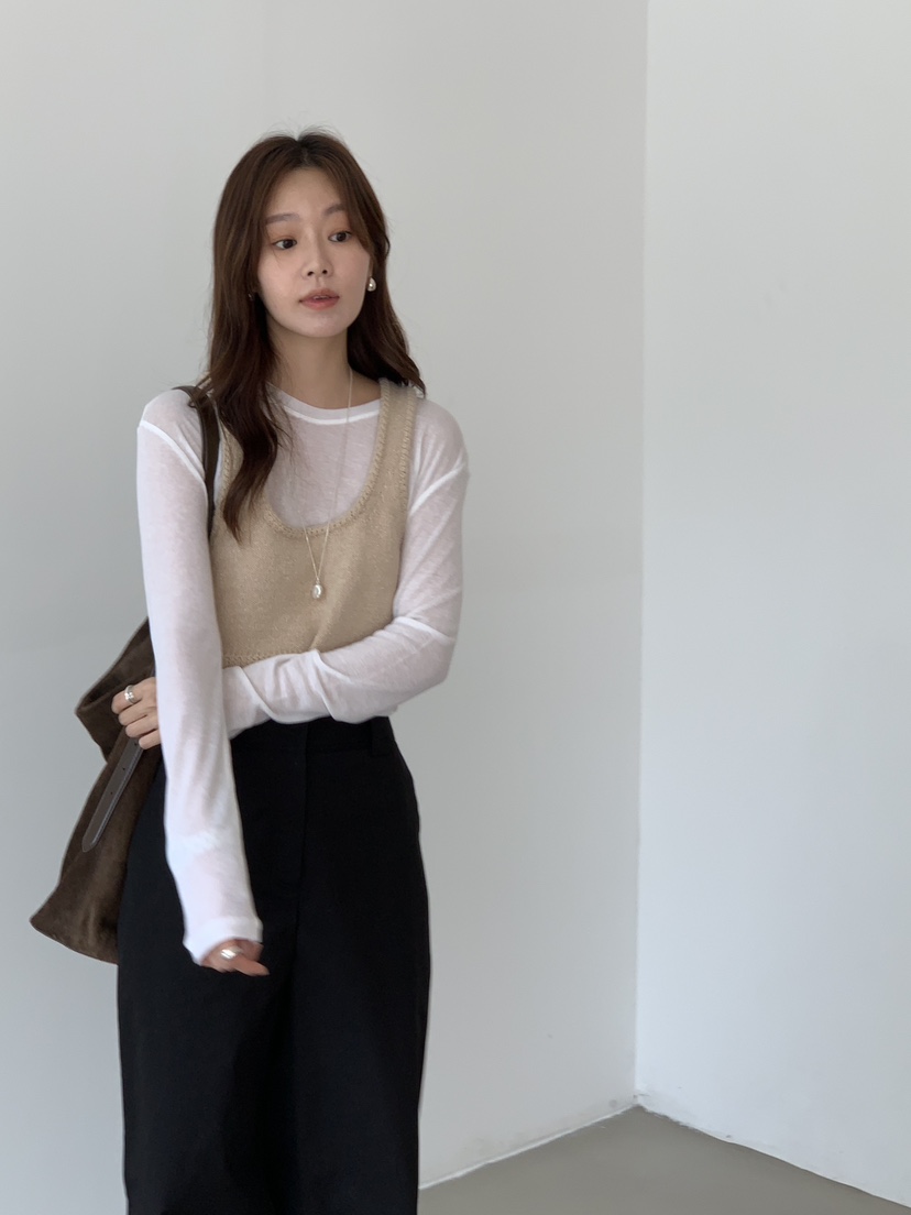 BAKING POWDER韓國代購㊣女裝新款25秋冬真品休閑吊帶背心BAKING POWDER吊帶/背心