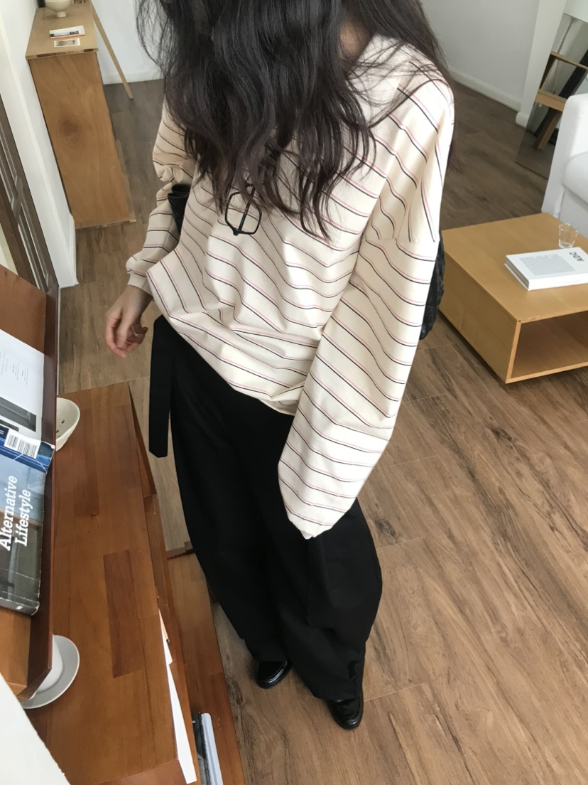 ME MO韓國直郵㊣女裝新品人氣熱賣休閑25秋冬推薦職業長袖T恤ME MO長袖T恤