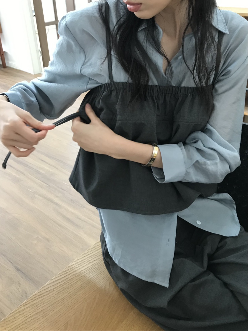 ME MO韓國直郵㊣女裝新款休閑25秋冬吊帶背心不含內搭緊身ME MO吊帶/背心圖色3