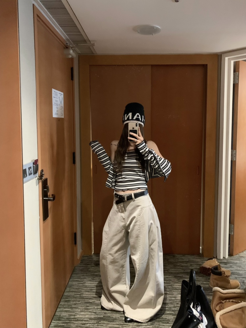 VIRKIN韓國代購㊣女裝新款熱賣休閑25秋冬真品牛仔褲不含腰帶VIRKIN牛仔褲