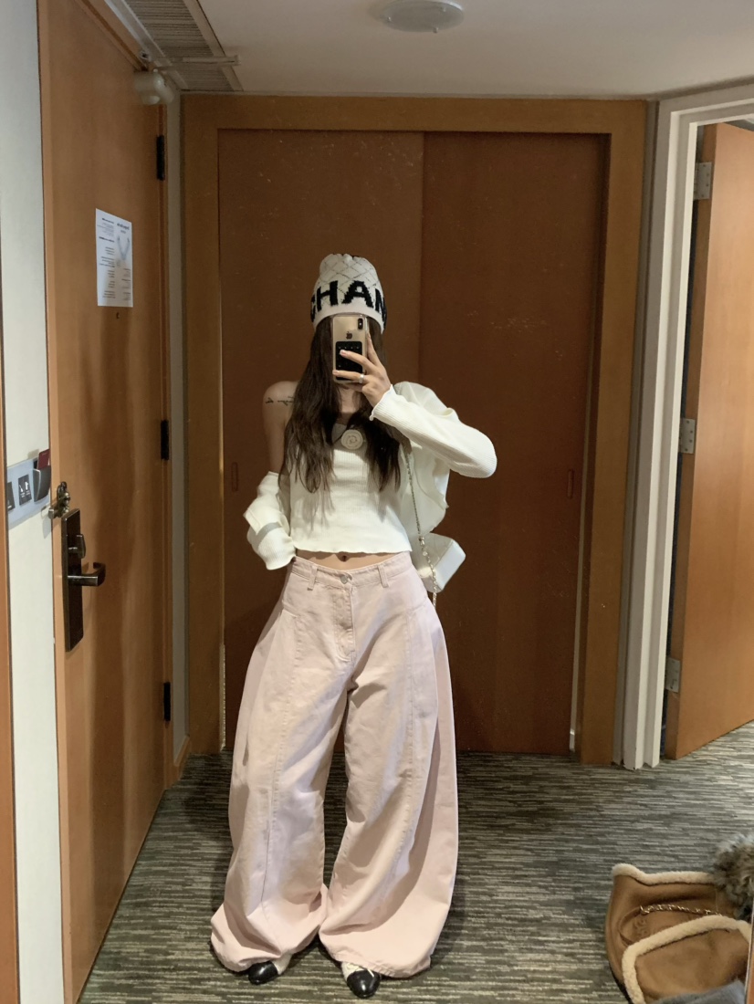 VIRKIN韓國代購㊣女裝新款熱賣休閑25秋冬真品牛仔褲不含腰帶VIRKIN牛仔褲