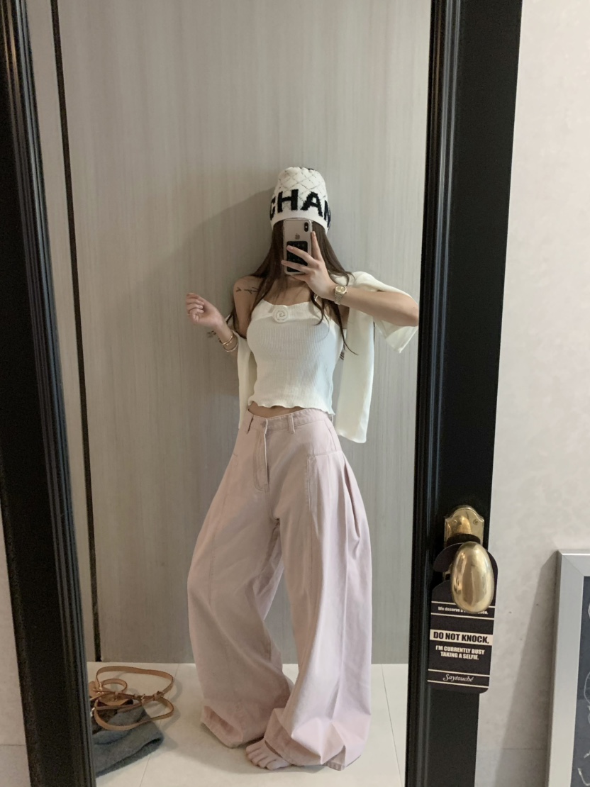 VIRKIN韓國代購㊣女裝新款熱賣休閑25秋冬真品牛仔褲不含腰帶VIRKIN牛仔褲