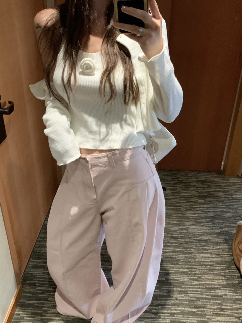 VIRKIN韓國代購㊣女裝新款熱賣休閑25秋冬真品牛仔褲不含腰帶VIRKIN牛仔褲