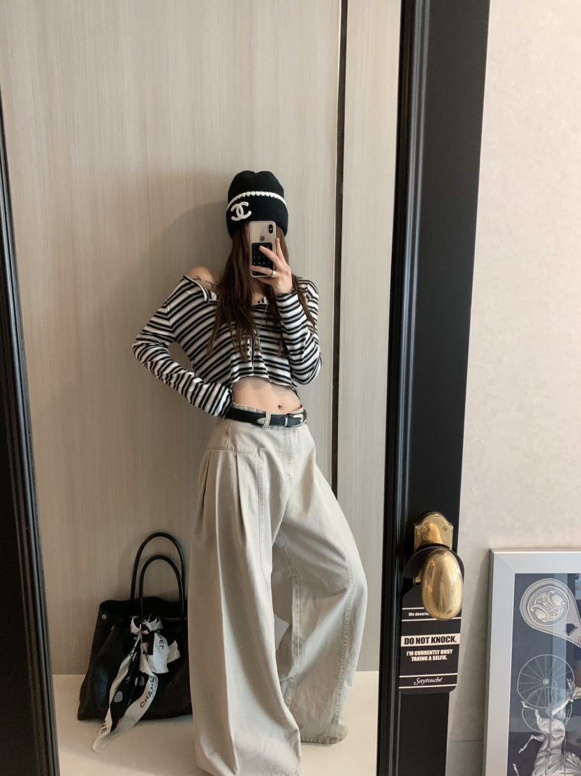 VIRKIN韓國代購㊣女裝新款熱賣休閑25秋冬真品牛仔褲不含腰帶VIRKIN牛仔褲圖色3