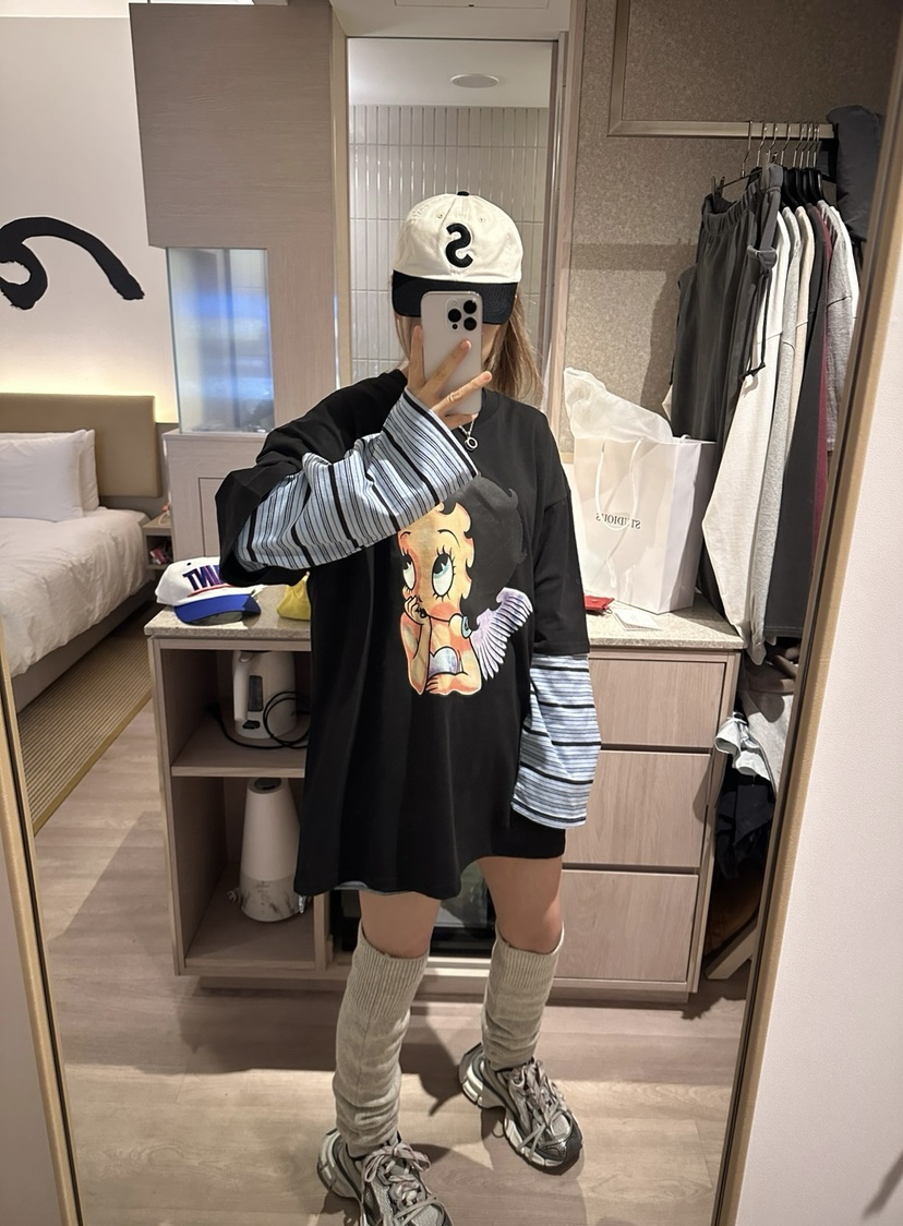 CRACKERS韓國直郵㊣女士新款25秋冬時尚休閑人氣熱賣真品T恤CRACKERST恤
