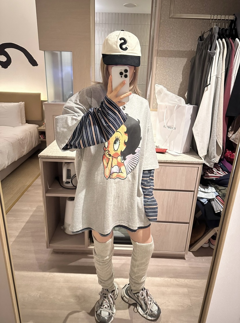 CRACKERS韓國直郵㊣女士新款25秋冬時尚休閑人氣熱賣真品T恤CRACKERST恤