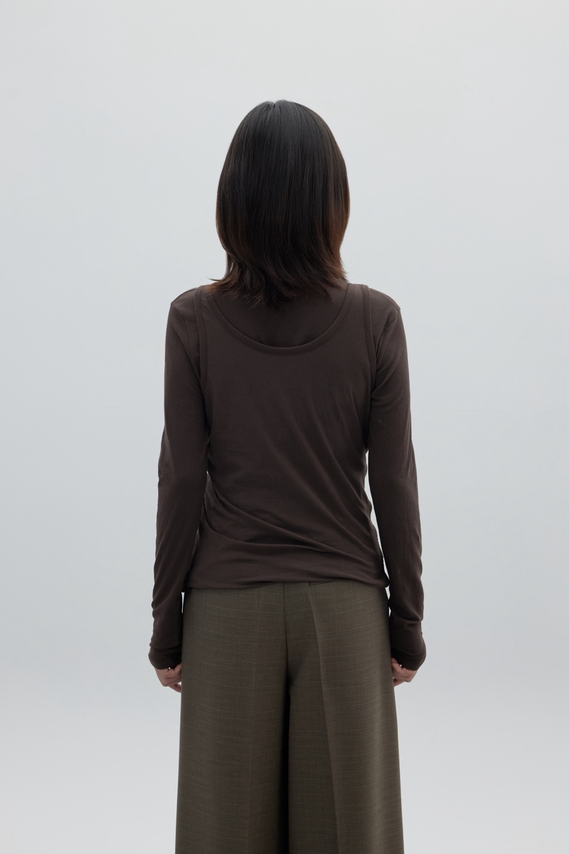 LE-PPL東大門㊣直郵女裝新品時尚職業真品25秋冬人氣長袖T恤LE-PPL長袖T恤