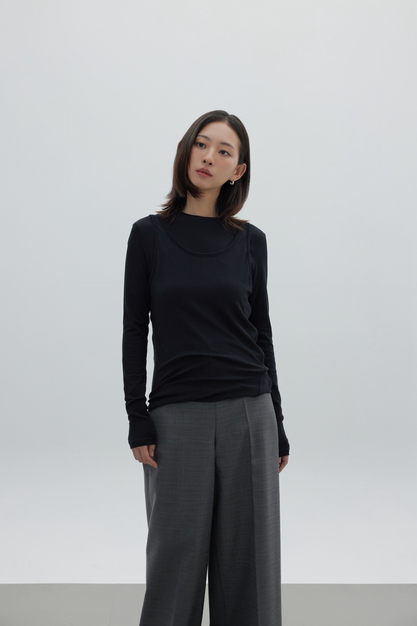LE-PPL東大門㊣直郵女裝新品時尚職業真品25秋冬人氣長袖T恤LE-PPL長袖T恤