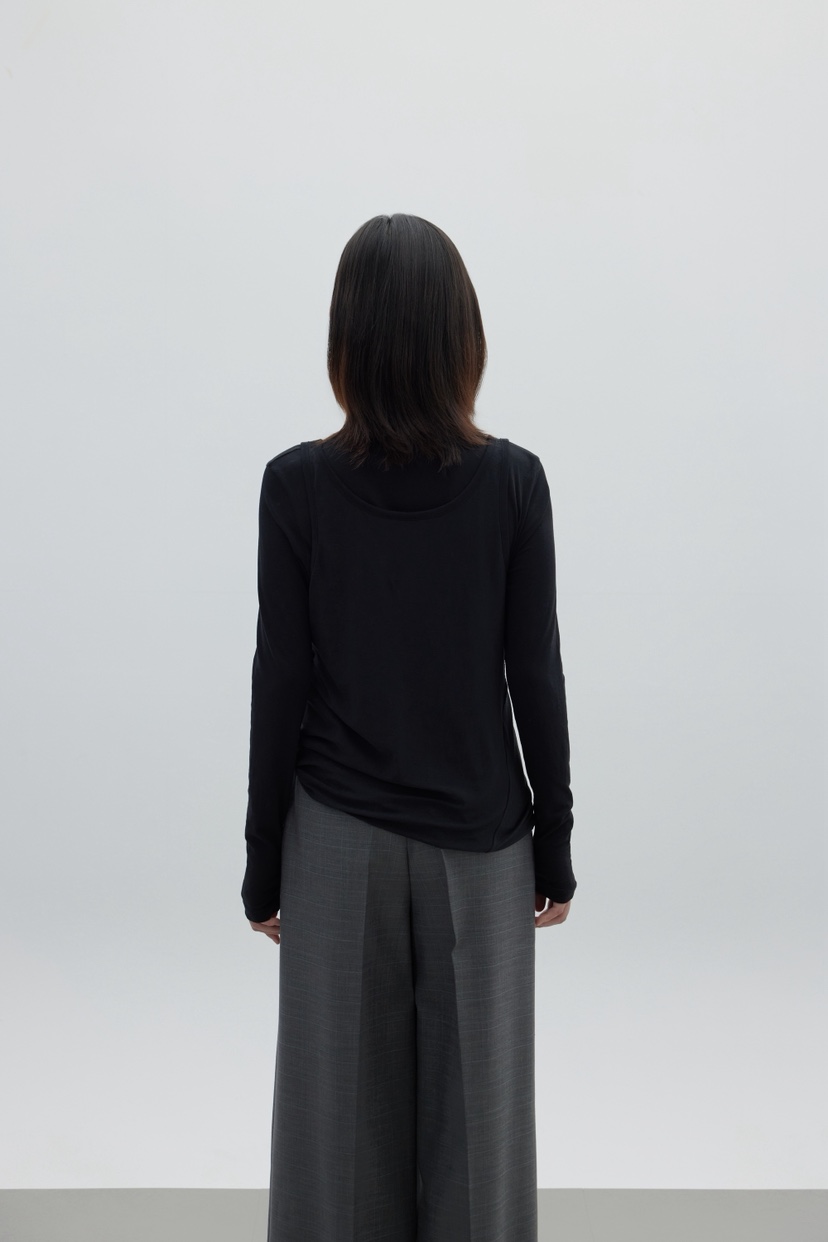 LE-PPL東大門㊣直郵女裝新品時尚職業真品25秋冬人氣長袖T恤LE-PPL長袖T恤