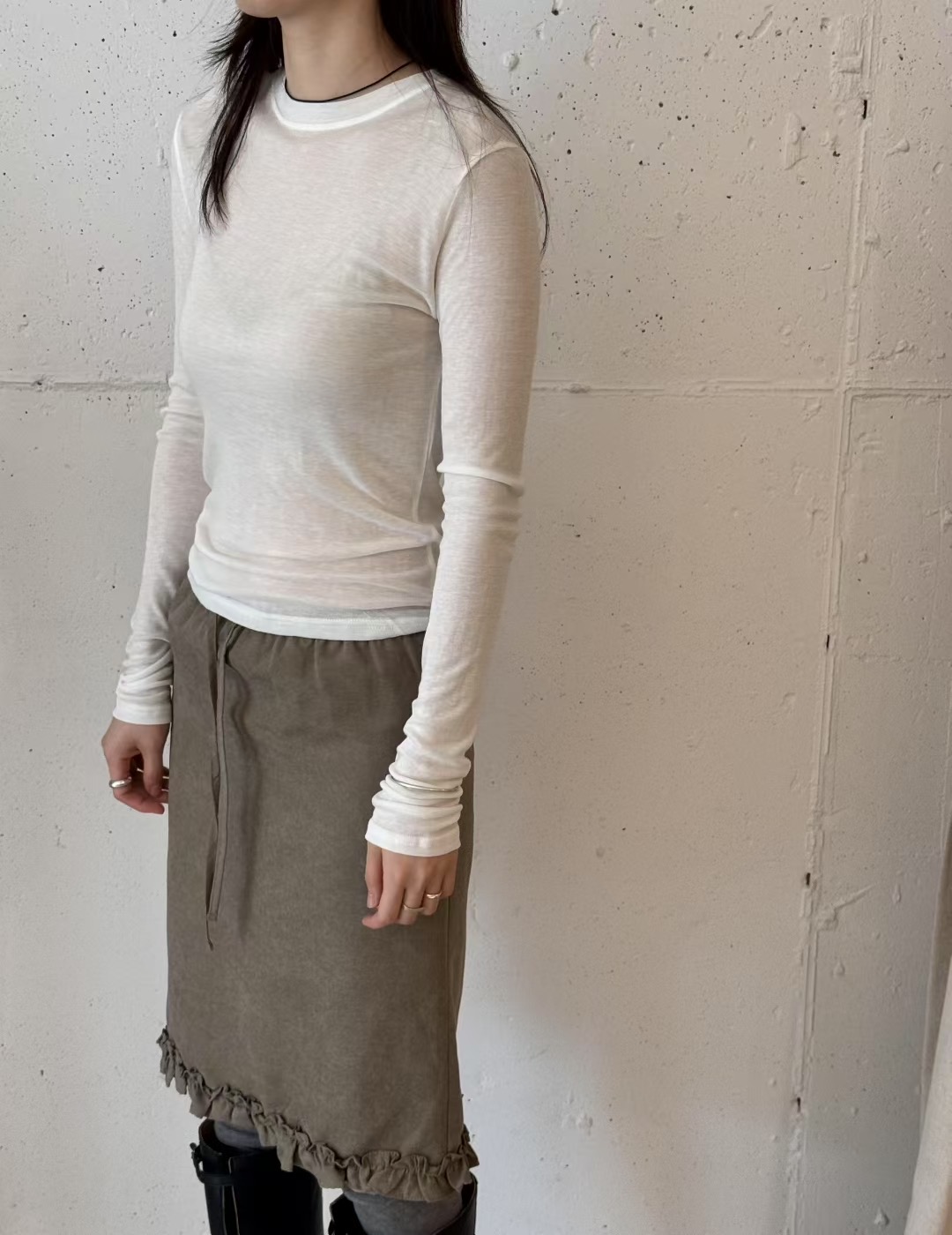 LEREVE-OT東大門㊣實拍女士新品人氣熱賣25秋冬推薦長袖T恤LEREVE長袖T恤