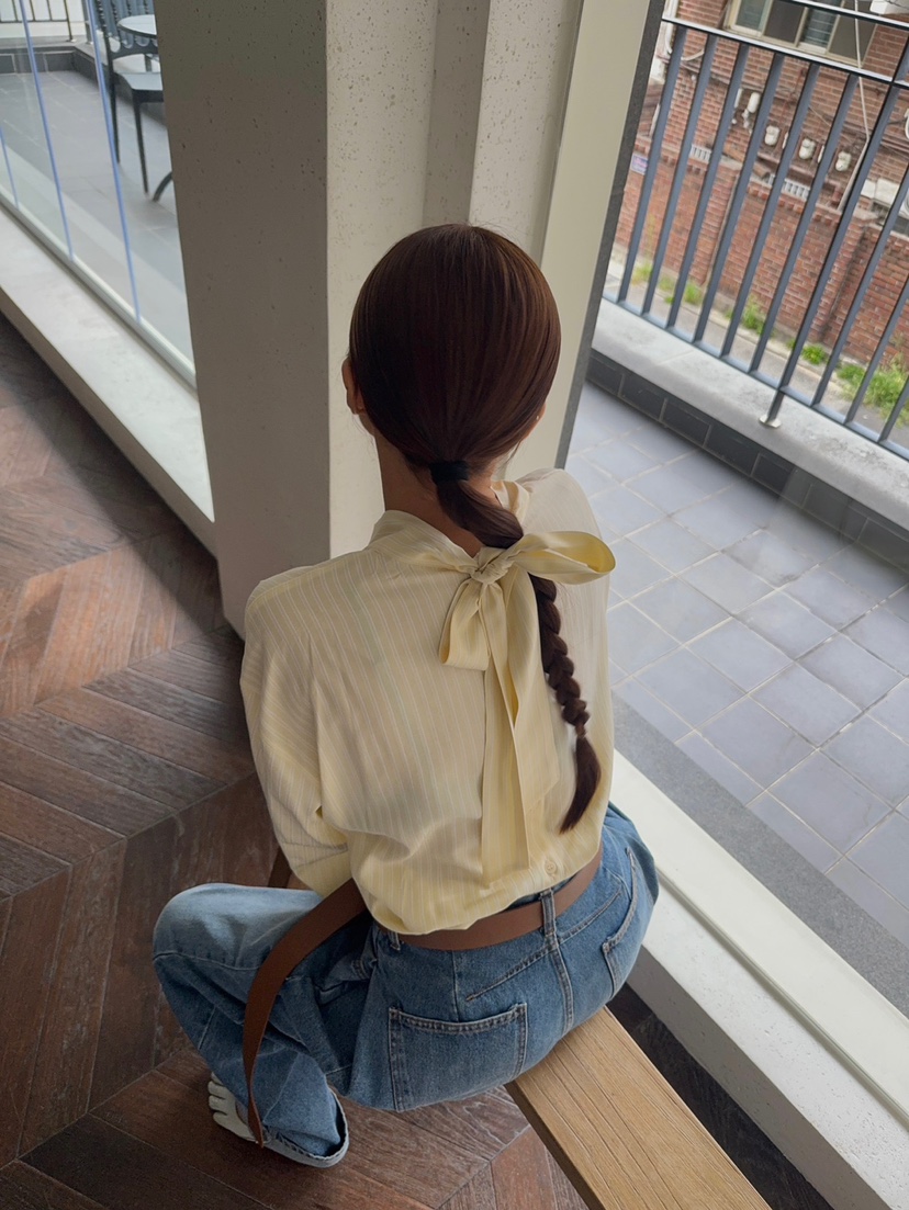 MADE-P韓國代購㊣女裝新品真品25秋冬職業推薦休閑襯衫蕾絲衫MADE-P襯衫/蕾絲衫