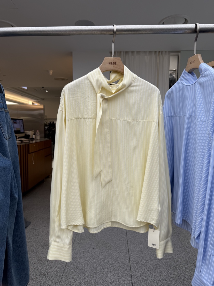 MADE-P韓國代購㊣女裝新品真品25秋冬職業推薦休閑襯衫蕾絲衫MADE-P襯衫/蕾絲衫