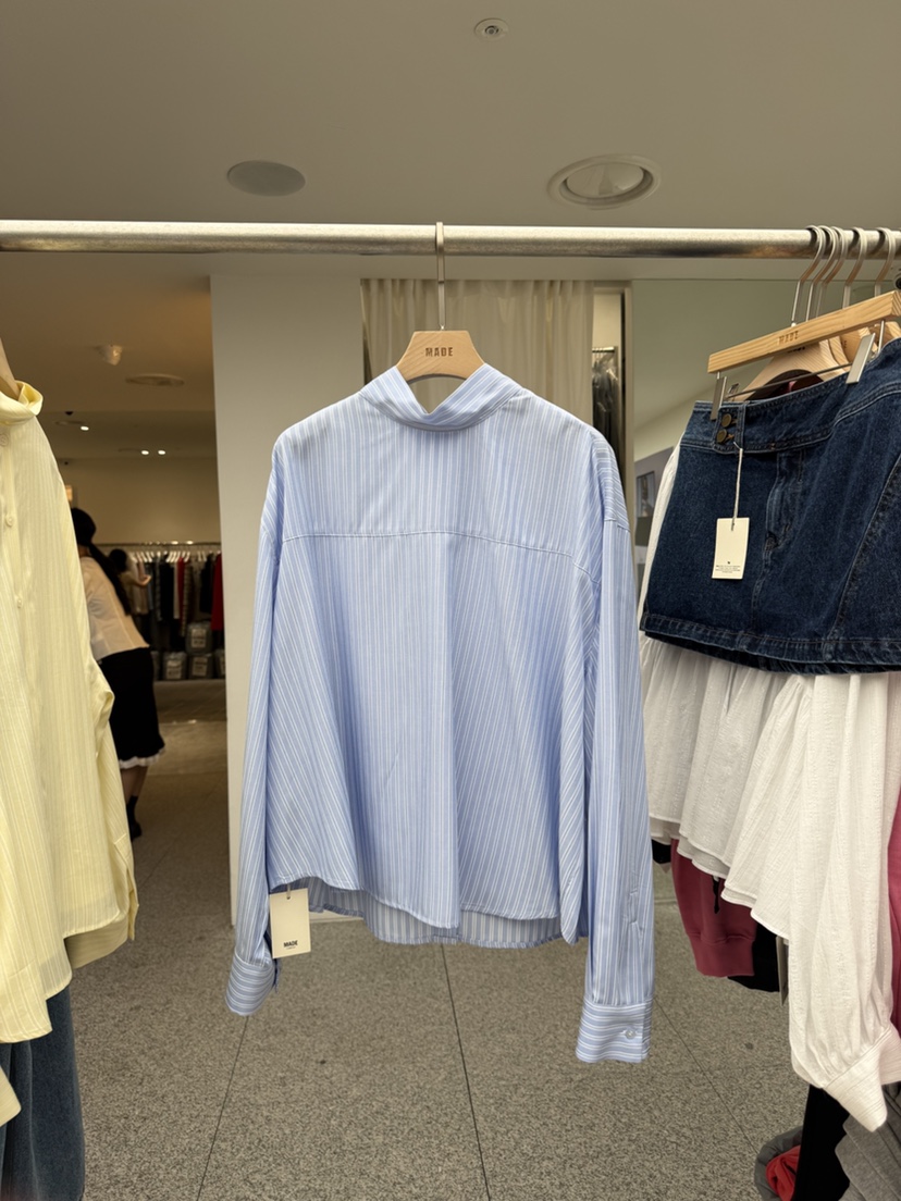 MADE-P韓國代購㊣女裝新品真品25秋冬職業推薦休閑襯衫蕾絲衫MADE-P襯衫/蕾絲衫圖色2