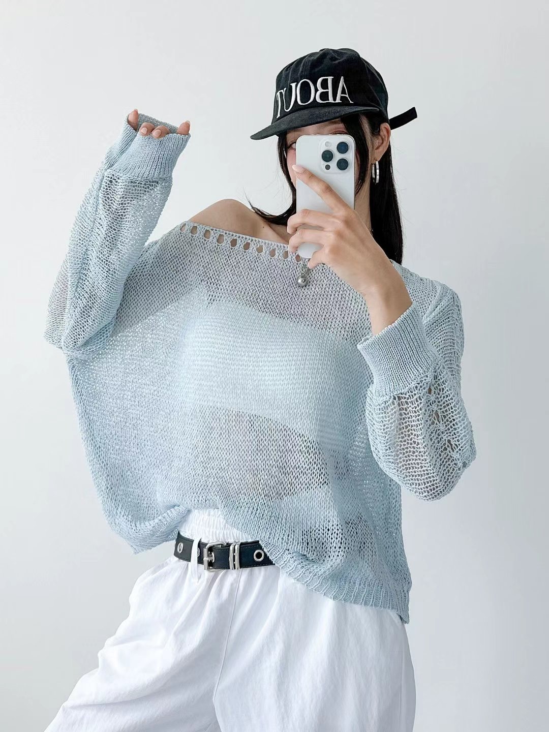 DEAR GRAY東大門㊣直郵女裝新品時尚休閑職業25秋冬針織衫透明DEAR GRAY針織衫圖色3