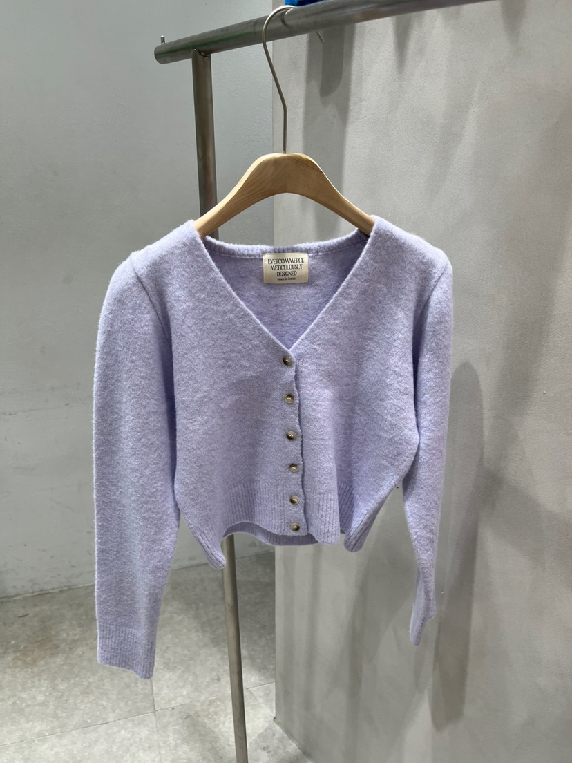 EVERCOMMERCE METICULOUSLY DESIGNED東大門㊣實拍女裝新品推薦針織衫羊毛短款開衫EVERCOMMERCE針織衫圖色3