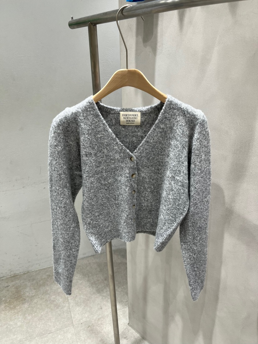 EVERCOMMERCE METICULOUSLY DESIGNED東大門㊣實拍女裝新品推薦針織衫羊毛短款開衫EVERCOMMERCE針織衫圖色4