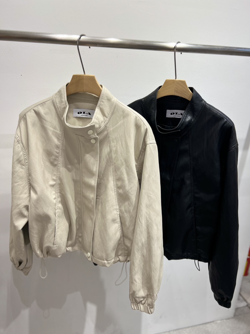 OLA東大門㊣代購女士新品職業熱賣25秋冬休閑人氣時尚真品皮衣mellor/OLA皮衣