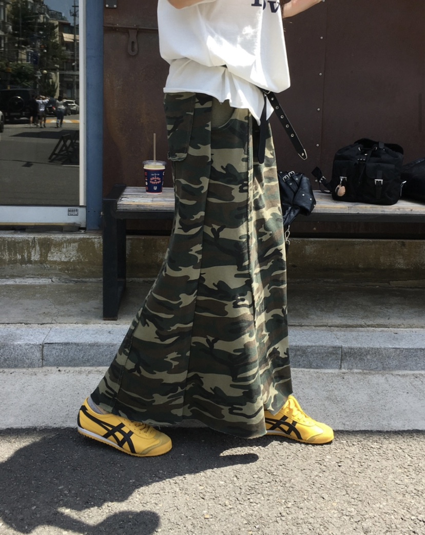 CRACKERS東大門㊣代購女裝新品推薦真品25秋冬熱賣長裙迷彩CRACKERS長裙