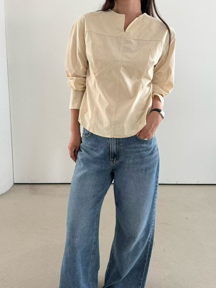 OLI SEOUL東大門㊣代購女士新款時尚休閑25秋冬襯衫蕾絲衫OLI SEOUL襯衫/蕾絲衫