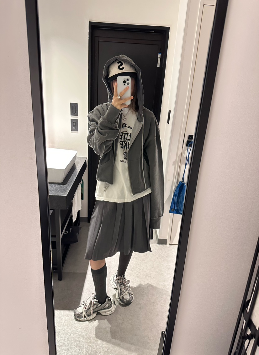 CRACKERS韓國直郵㊣女裝新品推薦25秋冬休閑時尚夾克拉鏈兜帽CRACKERS夾克