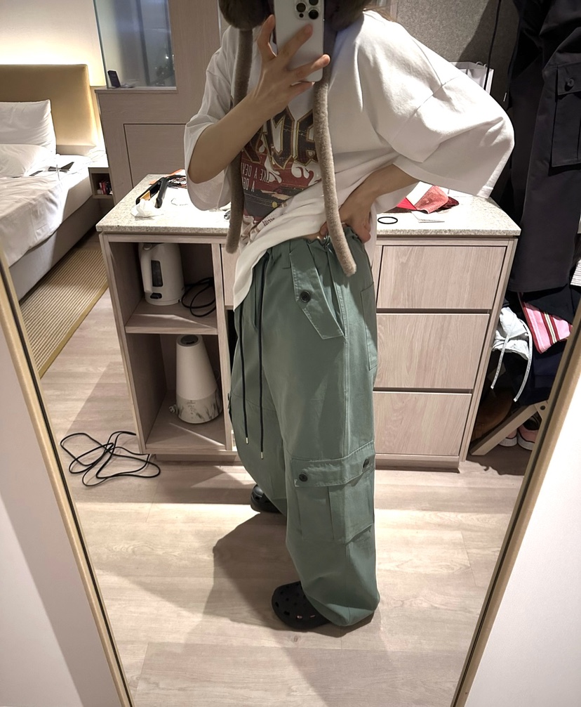 CRACKERS東大門㊣代購女裝新品休閑時尚25秋冬休閑褲工裝褲棉質CRACKERS休閑褲