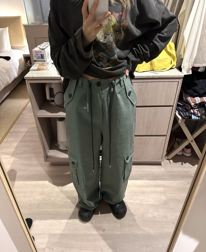 CRACKERS東大門㊣代購女裝新品休閑時尚25秋冬休閑褲工裝褲棉質CRACKERS休閑褲