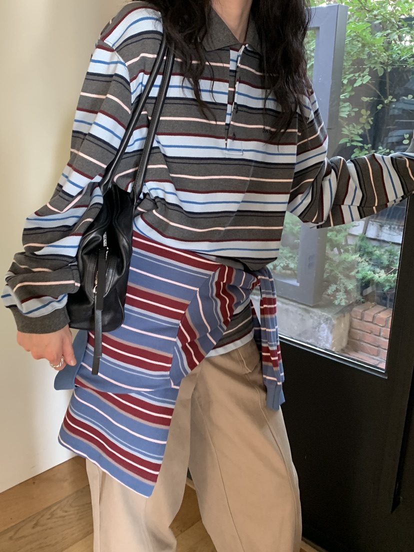 OURS東大門㊣代購女士新品人氣時尚職業25秋冬休閑推薦長袖T恤OURS長袖T恤