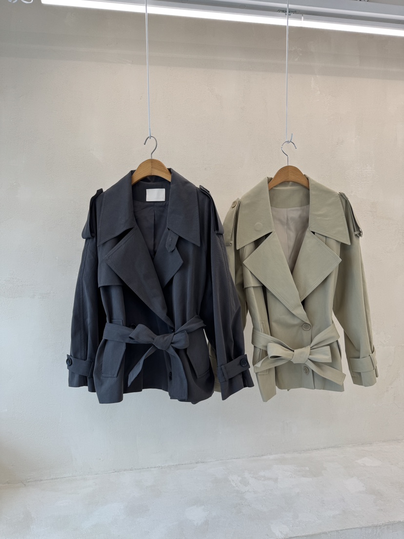 LAUNDRY東大門㊣實拍女士新品人氣職業休閑推薦長款風衣含腰帶LAUNDRY長款風衣