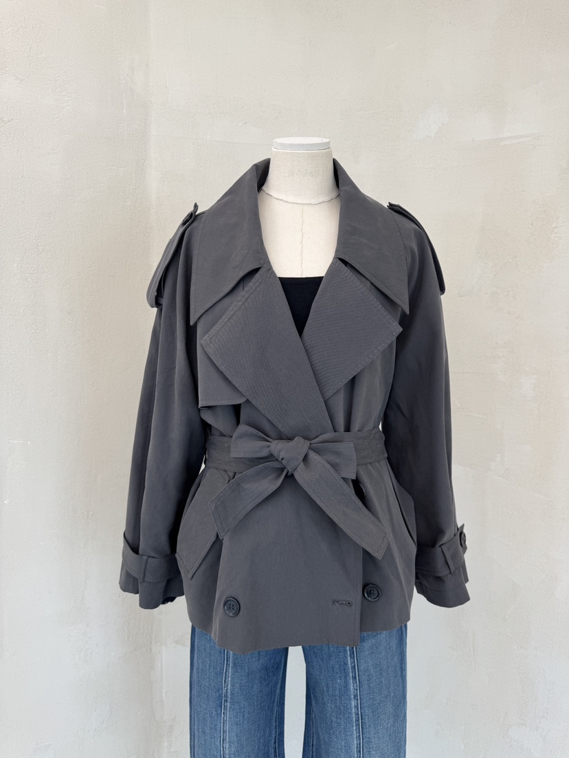 LAUNDRY東大門㊣實拍女士新品人氣職業休閑推薦長款風衣含腰帶LAUNDRY長款風衣圖色2
