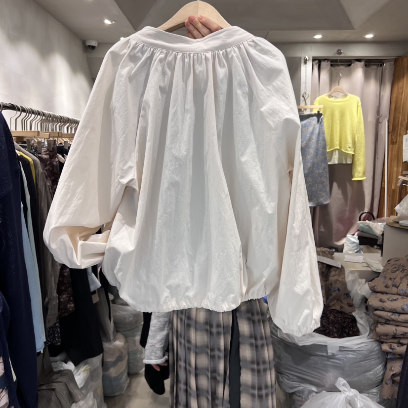 LOGROAD東大門㊣實拍女士新款時尚職業休閑真品襯衫蕾絲衫拉鏈LOG ROAD襯衫/蕾絲衫