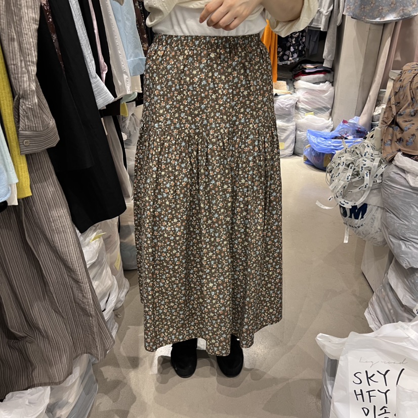 LOGROAD韓國代購㊣女士新品推薦人氣25秋冬休閑半身裙中短裙LOG ROAD半身裙/中短裙