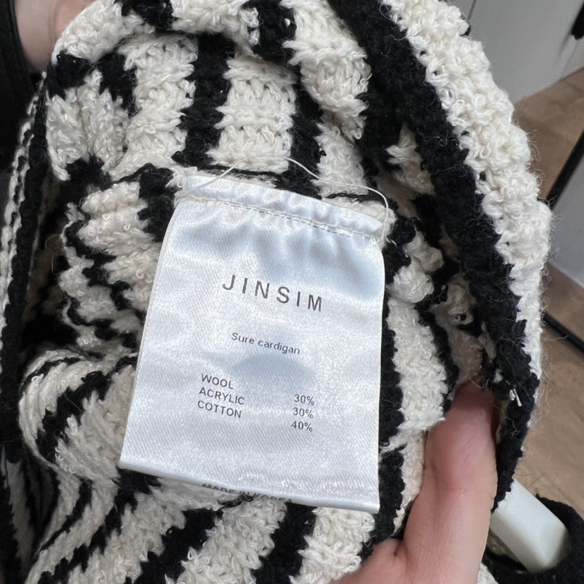 JINSIM韓國代購㊣女裝新款推薦25秋冬熱賣真品人氣針織衫開衫JINSIM針織衫