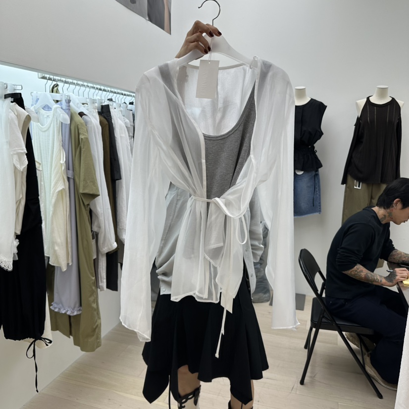 MAINT韓國直郵㊣女士新品25秋冬職業熱賣襯衫蕾絲衫不含內搭MAINT襯衫/蕾絲衫