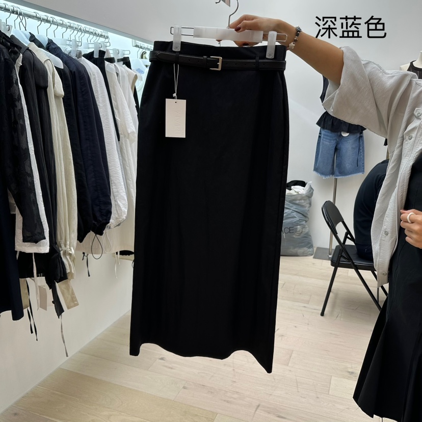 MAINT韓國代購㊣女裝新品推薦休閑真品人氣時尚長裙不含腰帶MAINT長裙圖色2