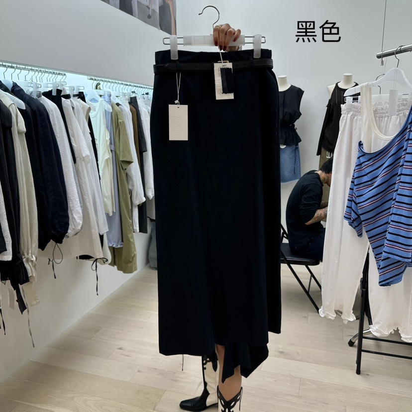 MAINT韓國代購㊣女裝新品推薦休閑真品人氣時尚長裙不含腰帶MAINT長裙圖色4