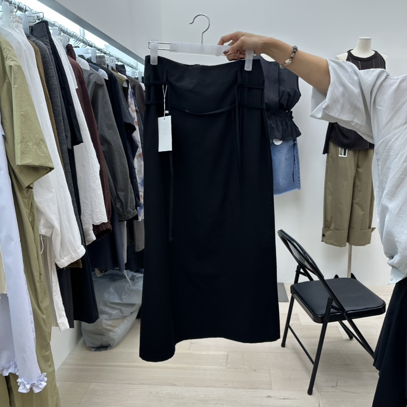 MAINT東大門㊣代購女士新品人氣熱賣休閑25秋冬推薦長裙含腰繩MAINT長裙圖色2