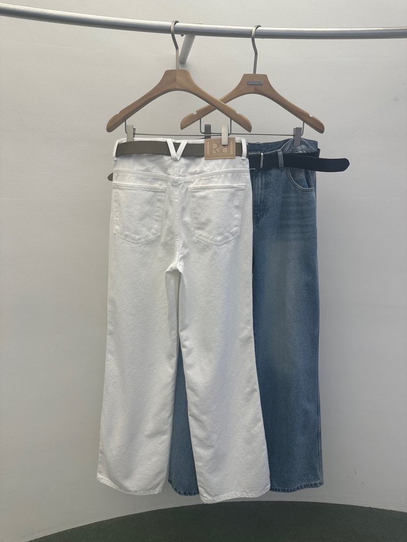 WIDA-P韓國直郵㊣女裝新款熱賣真品牛仔褲不含腰帶直筒牛仔WIDA/RENEJ牛仔褲