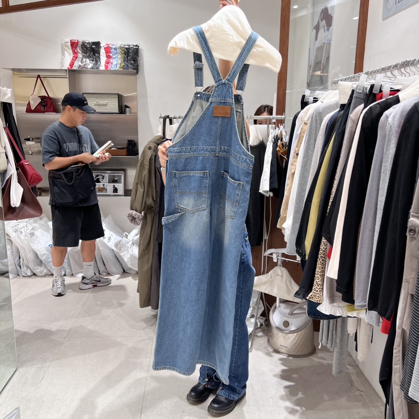 TEMPTING韓國代購㊣女裝新款25秋冬休閑職業真品人氣背帶褲TEMPTING背帶褲