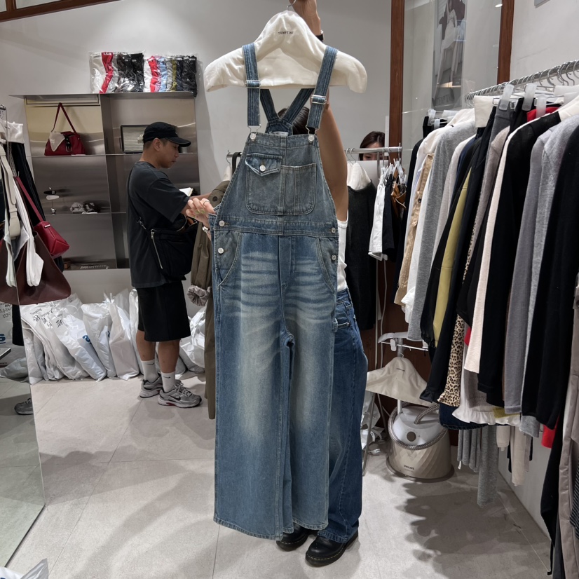 TEMPTING韓國代購㊣女裝新款25秋冬休閑職業真品人氣背帶褲TEMPTING背帶褲
