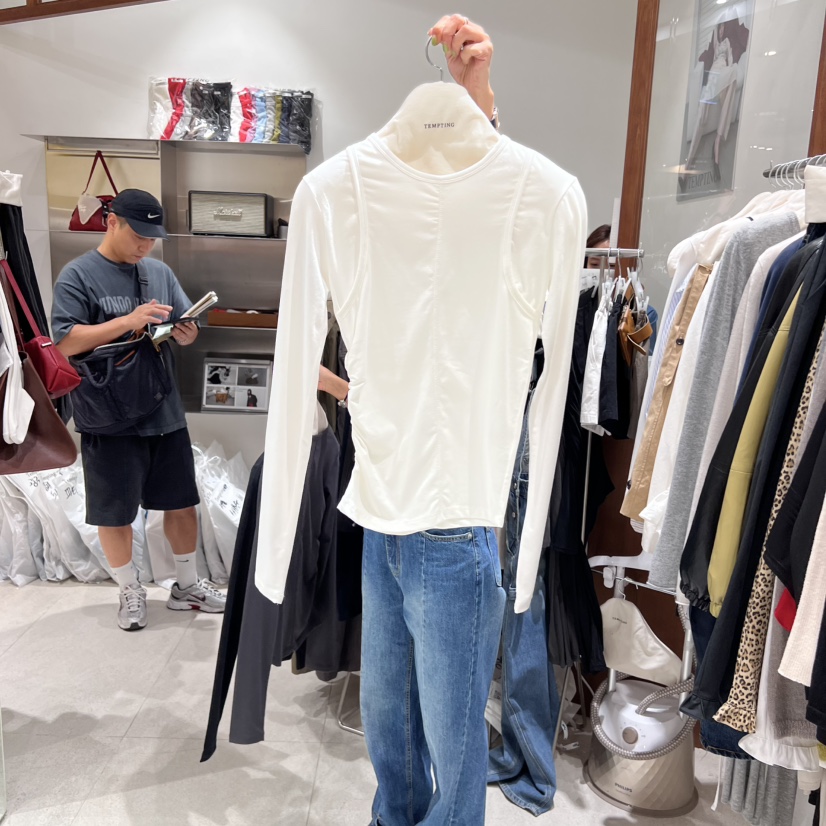 TEMPTING東大門㊣實拍女士新品推薦熱賣時尚真品25秋冬長袖T恤TEMPTING長袖T恤