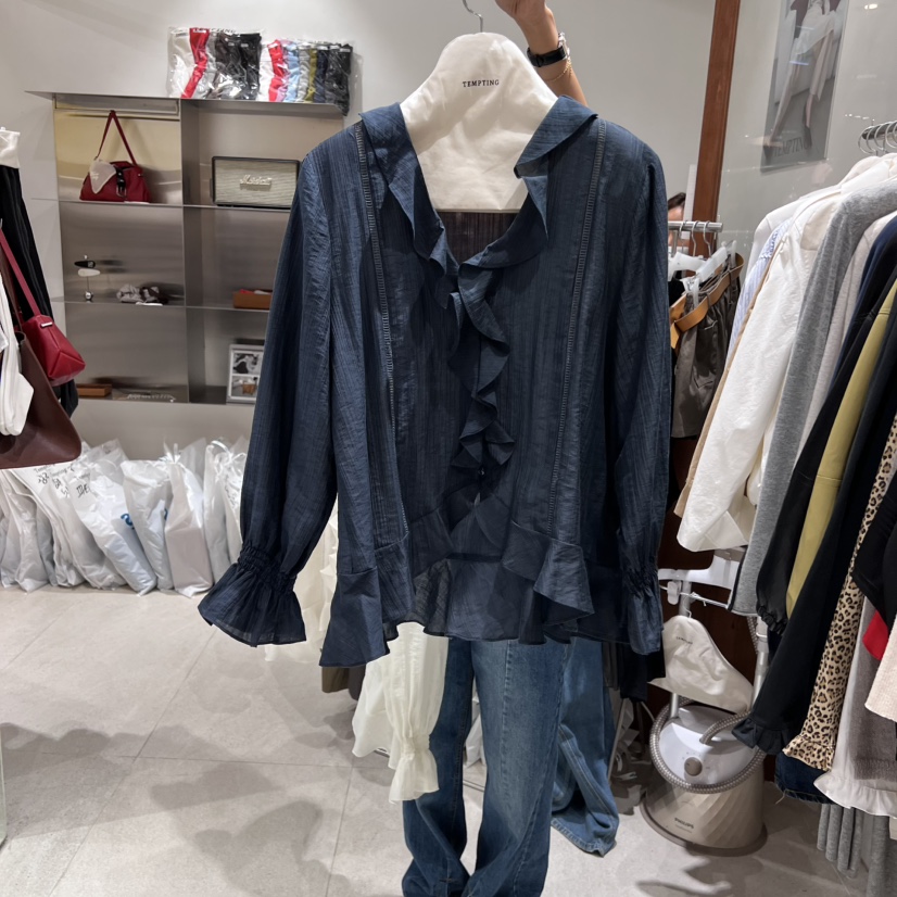 TEMPTING東大門㊣實拍女裝新品時尚真品熱賣人氣襯衫蕾絲衫TEMPTING襯衫/蕾絲衫